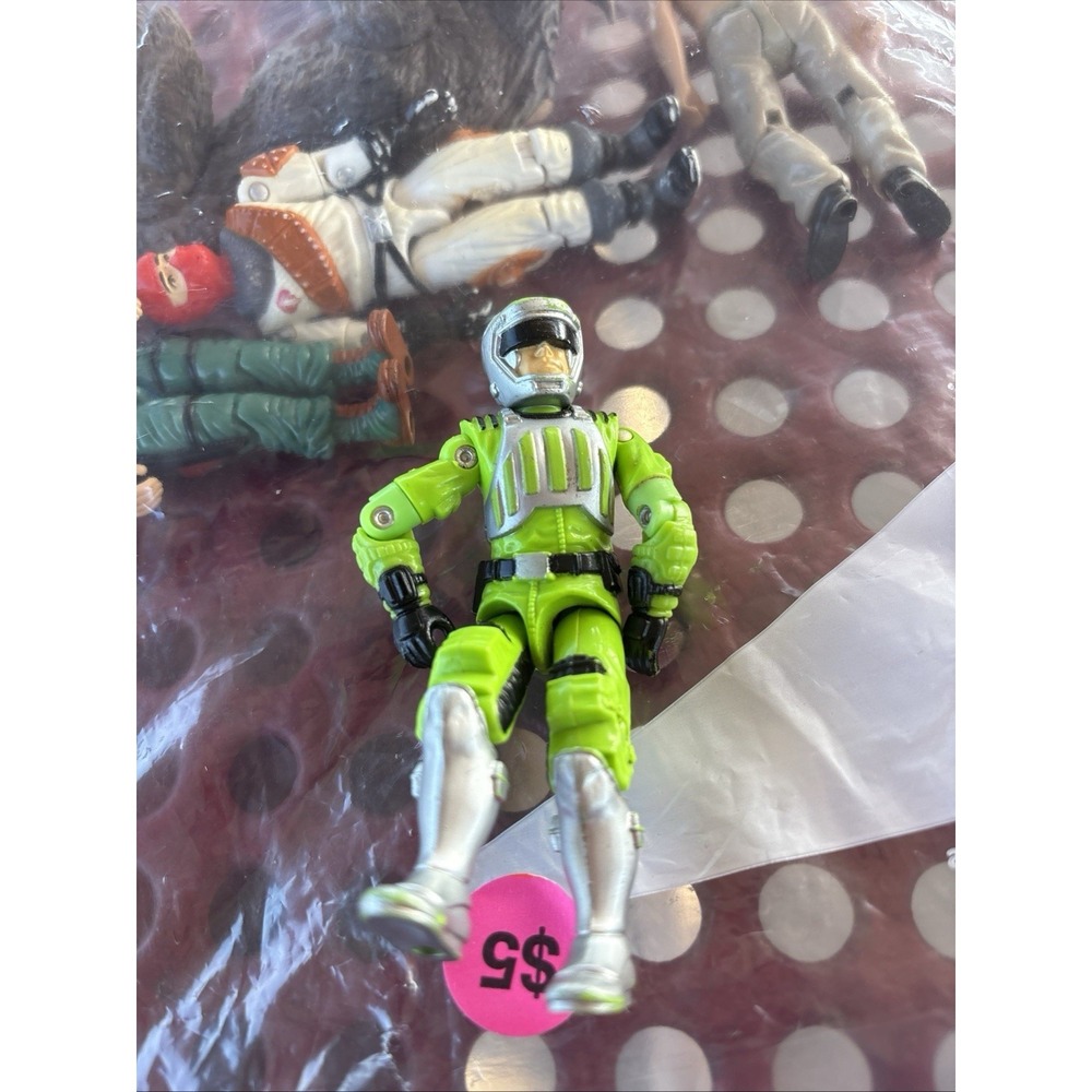 Vintage GI Joe Sci-Fi Action Figure 1986 Hasbro Lime Green Silver Retro Toy